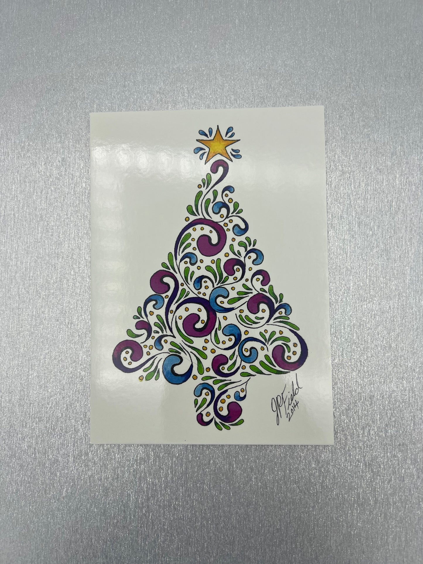 Filigree Tree Holiday Postcard Set