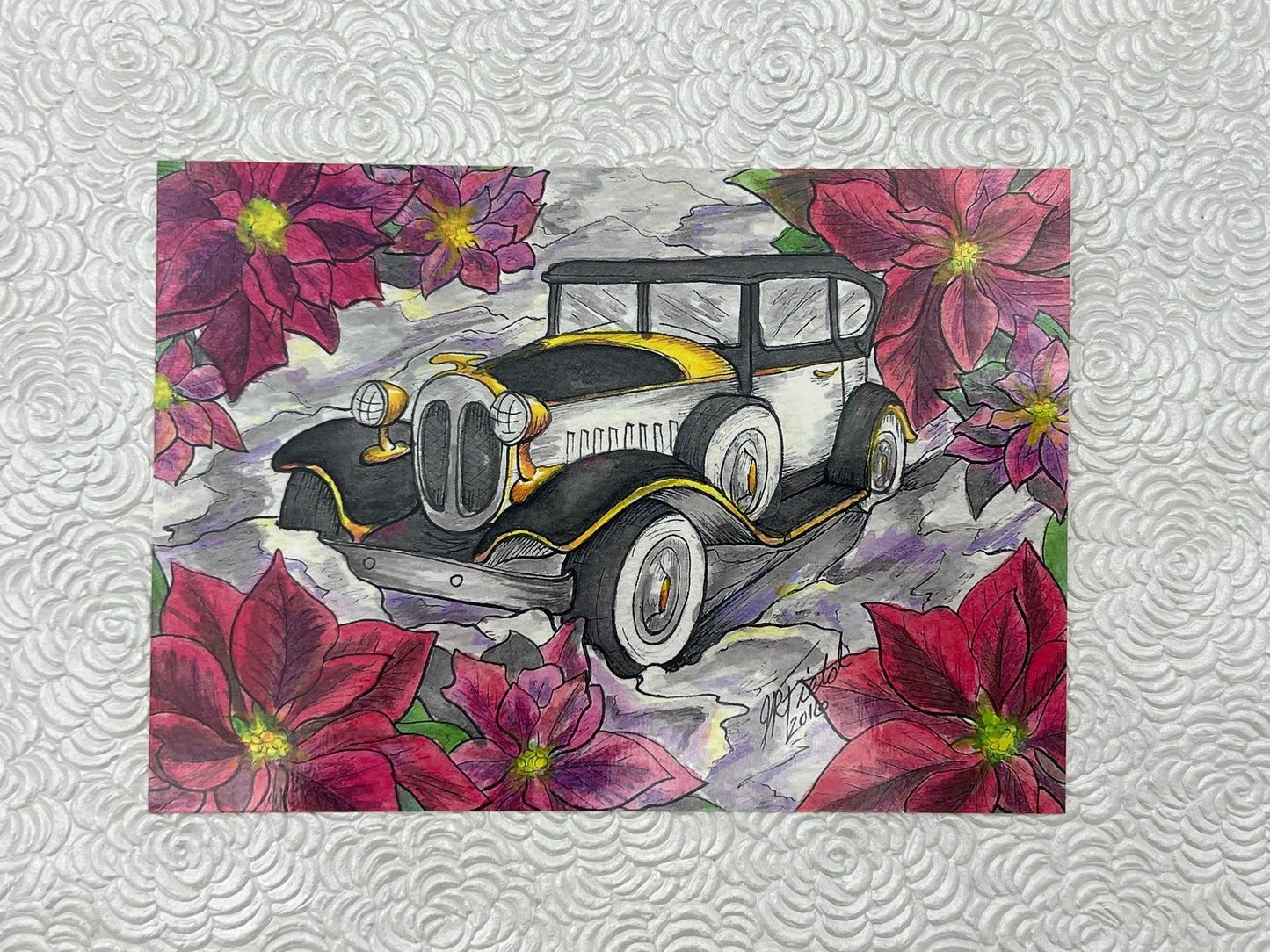 Classic Auto Holiday Postcard Set
