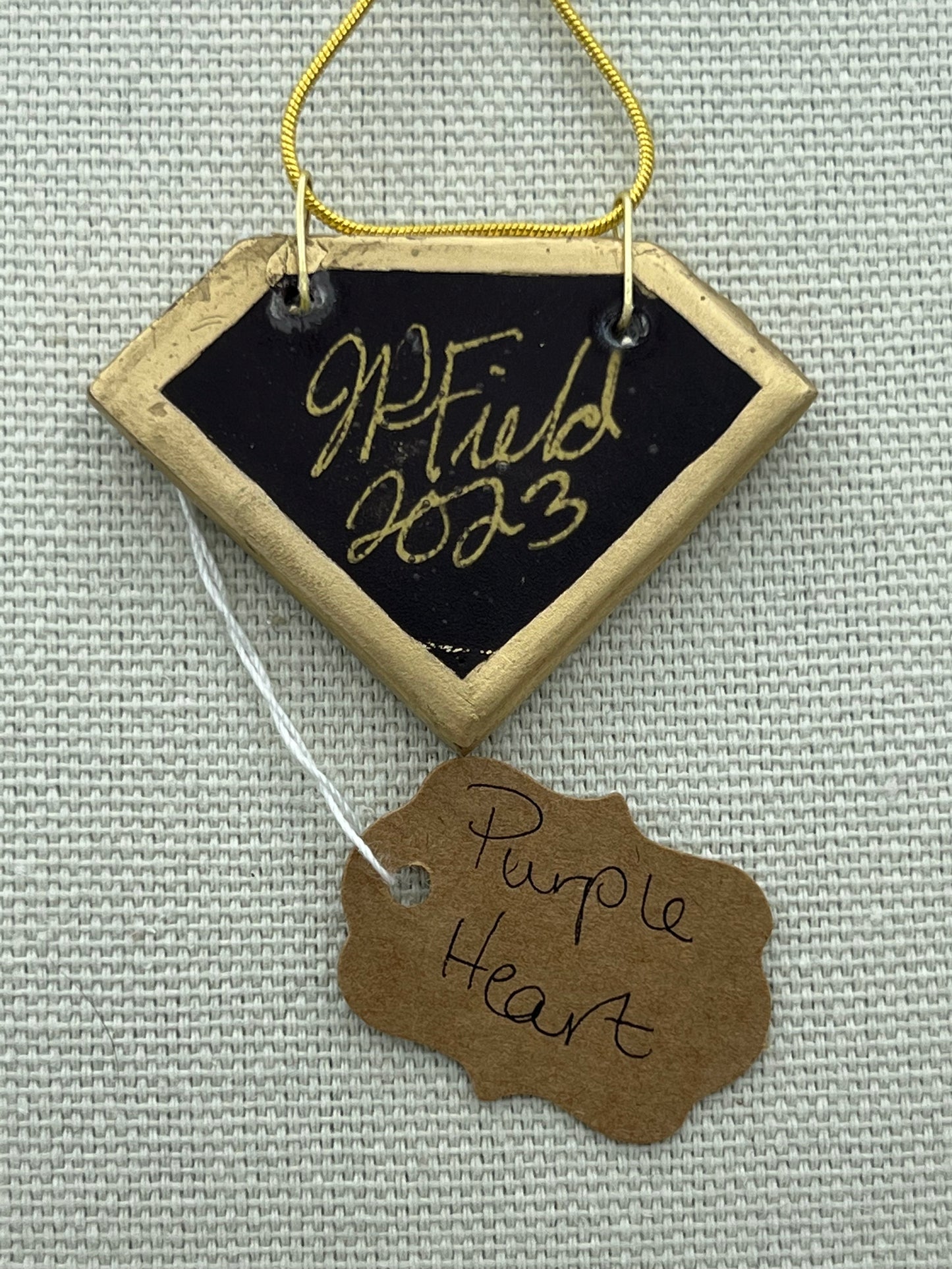 Autumn Leaves on Purpleheart - Wooden Pendant Necklace