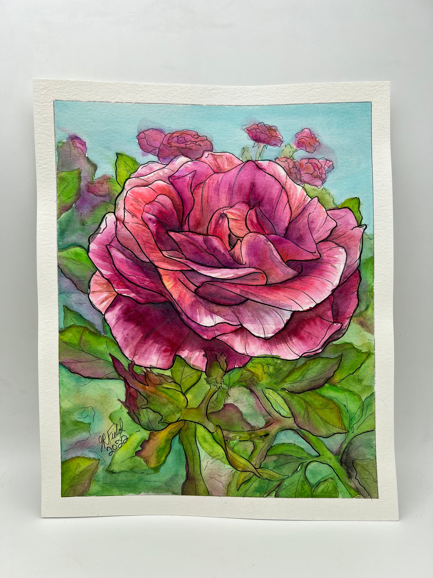 A Rose Among Thorns - Watercolor Painting