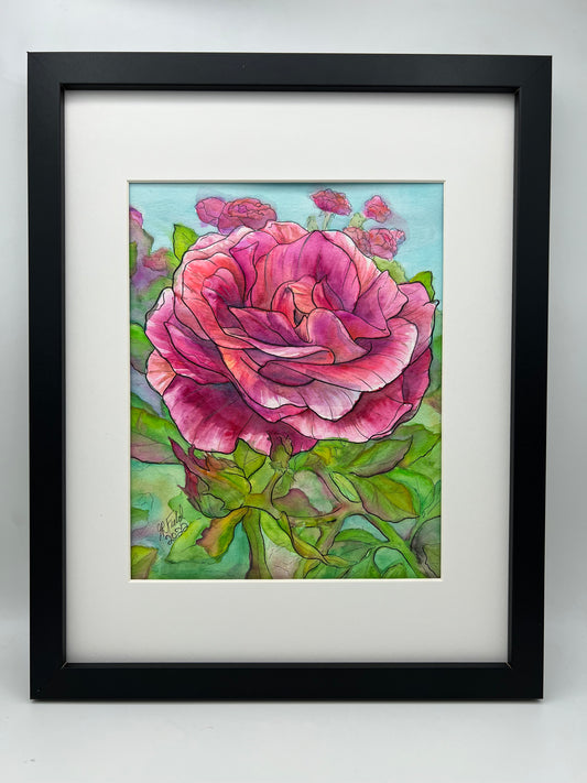 A Rose Among Thorns - Watercolor Painting