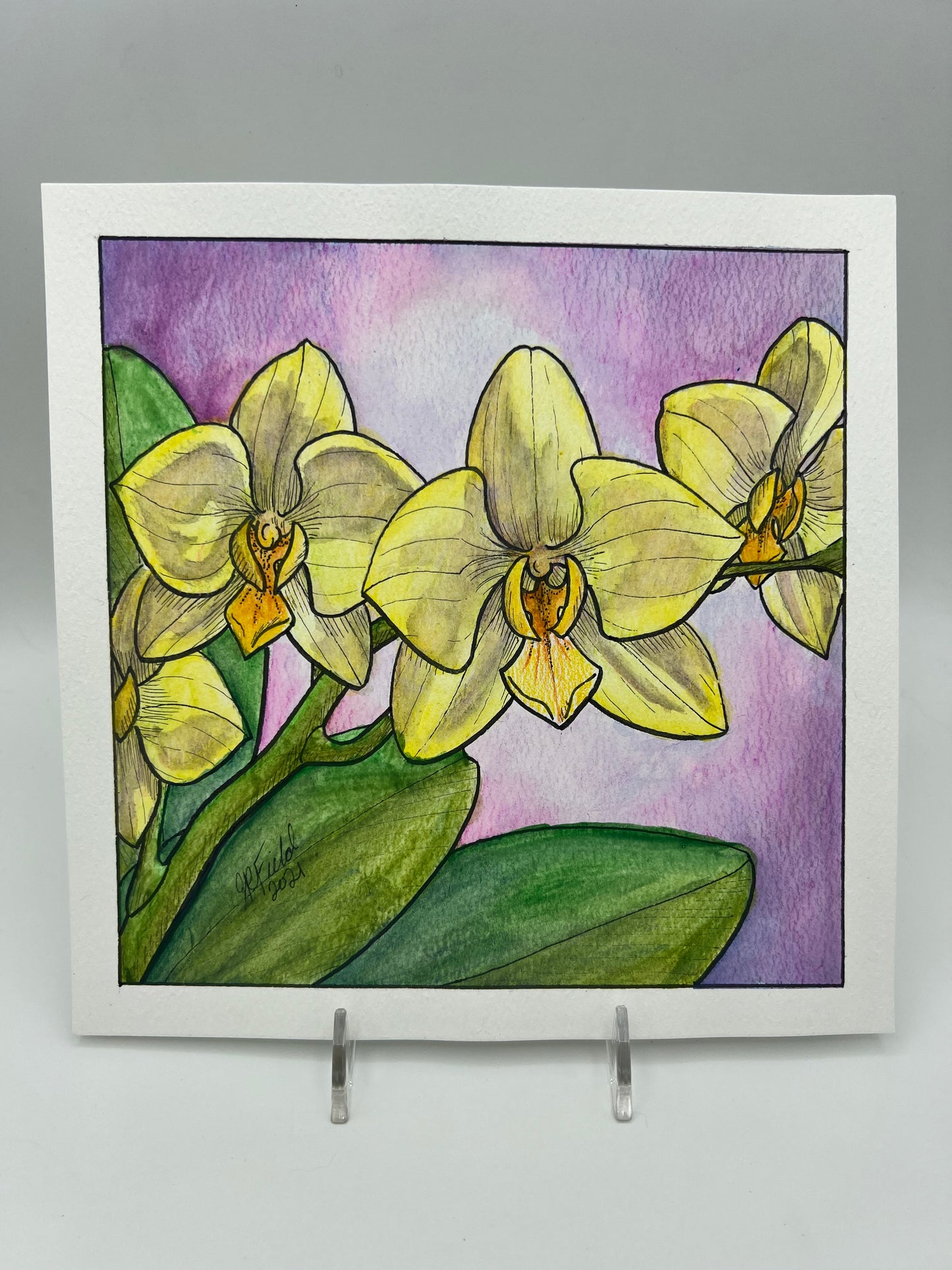 Yellow Orchid from Blossoms & Blooms Vol 1